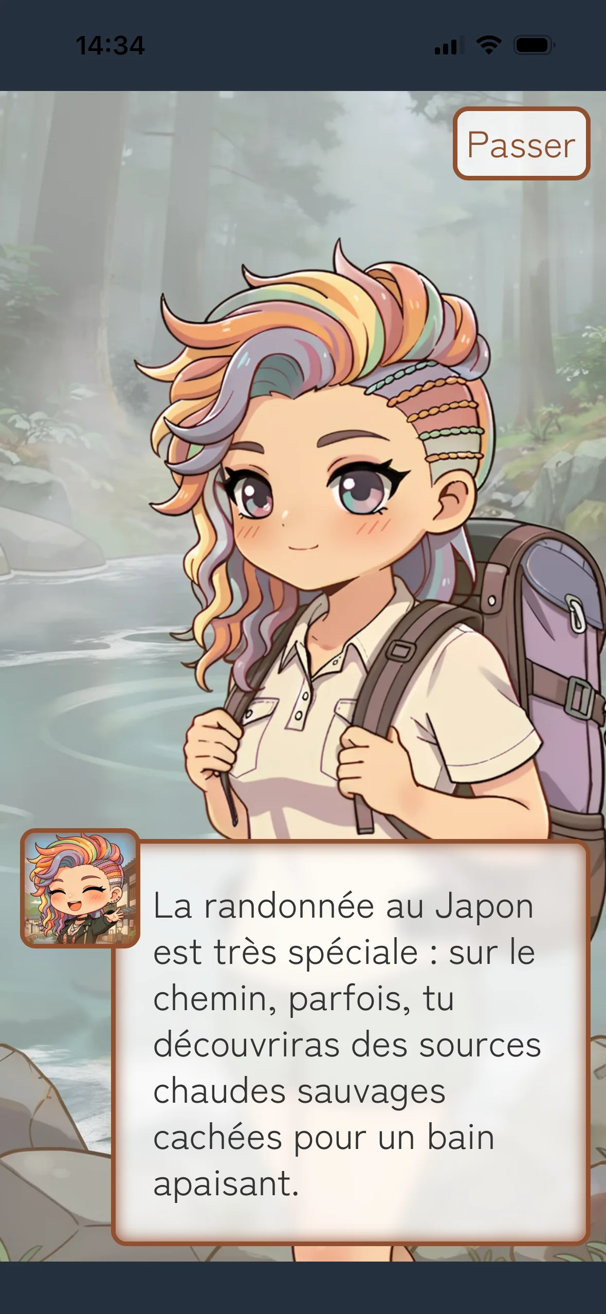 Hike in Tokyo chapter screen
